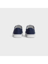 Jane Triomphe Patch Canvas Calfskin Low Top Sneakers Navy - CELINE - BALAAN 4