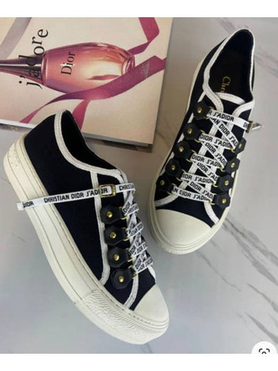 Walk'N' Low Top Sneakers Canvas Black - DIOR - BALAAN 2