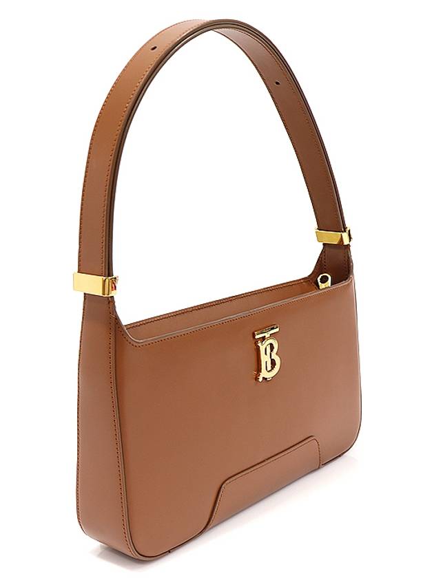 80462511 Warm tan smooth calfskin gold monogram TB medium shoulder bag - BURBERRY - BALAAN 2