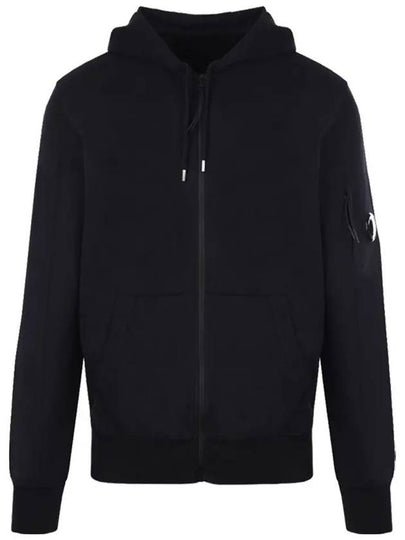 Light Fleece Lens Wappen Zip Up Hoodie Black - CP COMPANY - BALAAN 2