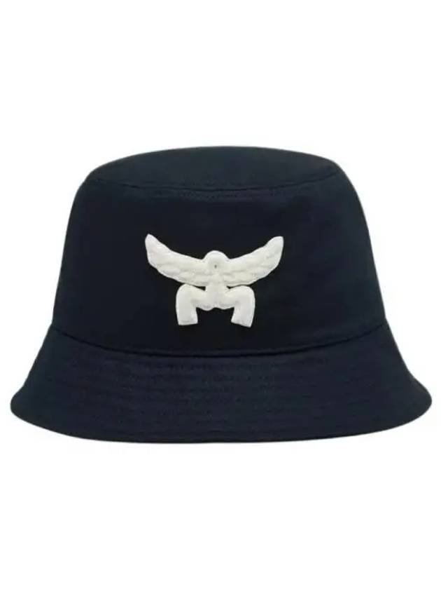 Cotton Twill Essentials Logo Bucket Hat Navy - MCM - BALAAN 2