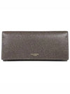 Men's Logo Pebble Grain Leather Long Wallet Brown - THOM BROWNE - BALAAN 2