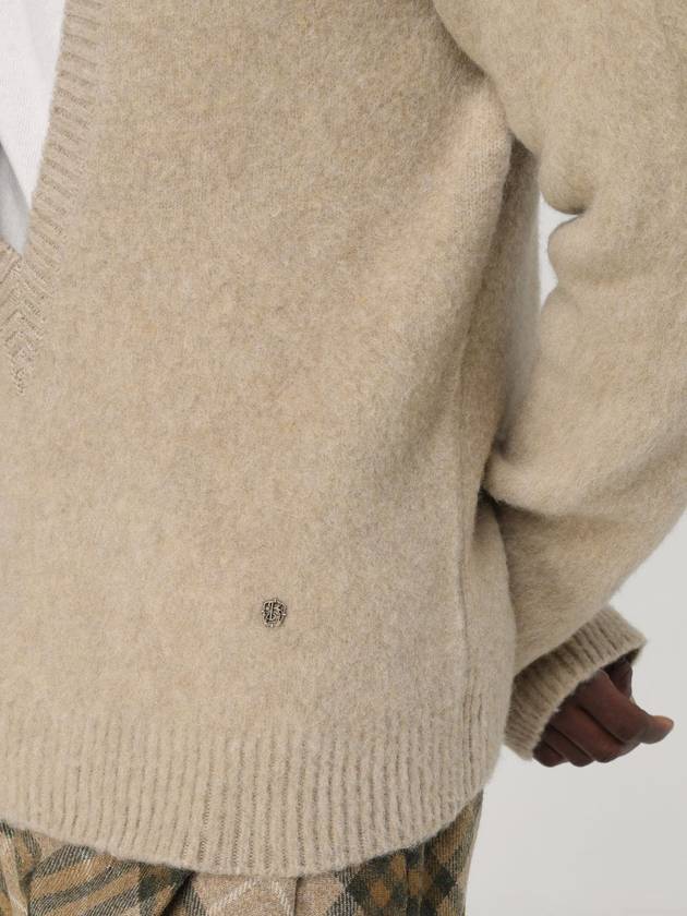 V-Neck Wool Cashmere Knit Top Linden - BURBERRY - BALAAN 6