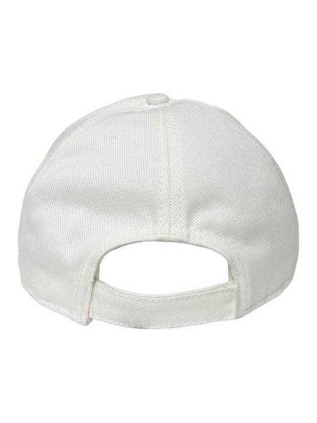 Embroidered Logo Drill Ball Cap White - MIU MIU - BALAAN 5