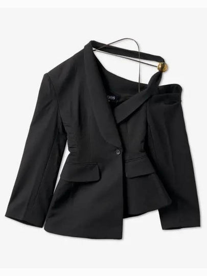 La Veste Asymmetrical Blazer Jacket Black - JACQUEMUS - BALAAN 2