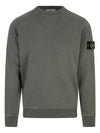 Logo Patch Crew Neck Sweatshirt Musk - STONE ISLAND - BALAAN 2