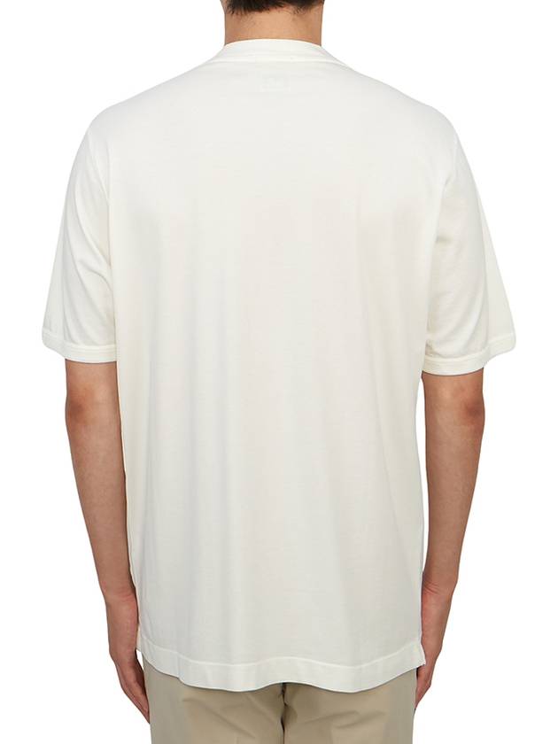 Tacting Piquet Buttoned Short Sleeve T-Shirt White - CP COMPANY - BALAAN 4