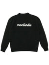 Whole garment lettering wool knit BLACK - MONBIRDIE GOLF - BALAAN 7