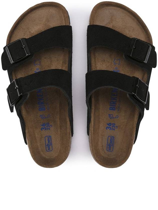 Arizona Soft Suede Slippers Black - BIRKENSTOCK - BALAAN 4