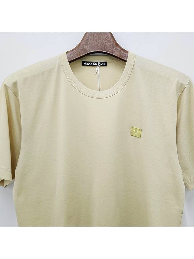 Face Logo Crew Neck Short Sleeve T-Shirt Sand Green - ACNE STUDIOS - BALAAN 5