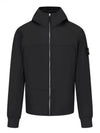 Soft Shell Brushed Lining Zip Up Hoodie Black - STONE ISLAND - BALAAN 2