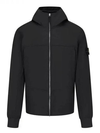 Soft Shell Brushed Lining Zip Up Hoodie Black - STONE ISLAND - BALAAN 2