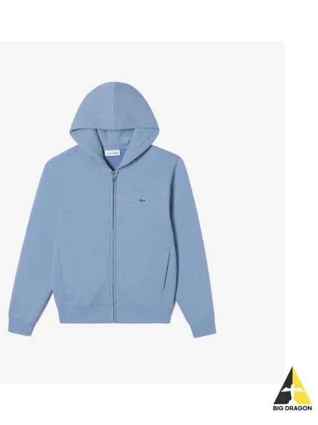 Women s technical hooded sweatshirt zip up light blue - LACOSTE - BALAAN 1