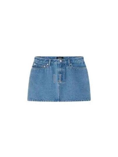 Women's Mini-Jupe Denim H-Line Skirt Blue - A.P.C. - BALAAN 2