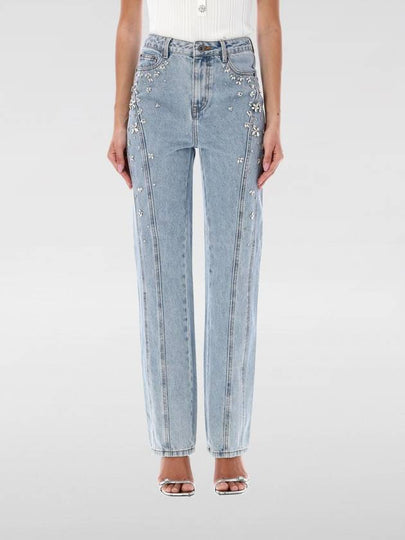 Crystal embellished denim jeans blue - SELF PORTRAIT - BALAAN 2