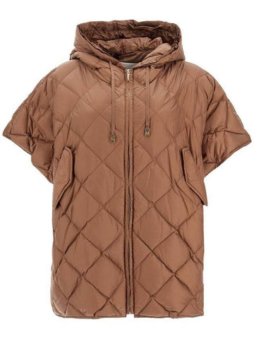 Triman Hooded Water Repellant Canvas Cape Brown - MAX MARA - BALAAN 1