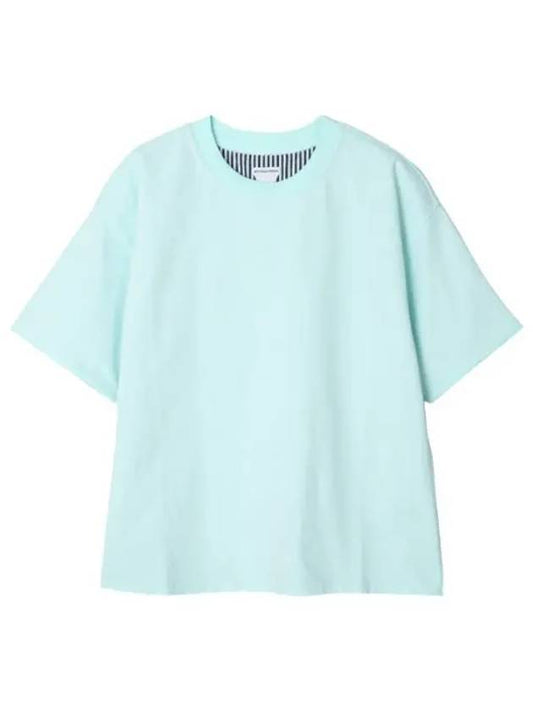 Double Layer Striped Cotton T Shirt Women s Short Sleeve Tee - BOTTEGA VENETA - BALAAN 1