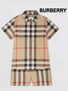 Check Junior Short Sleeve Shirt Brown - BURBERRY - BALAAN 6