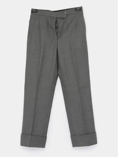 Classic Back Strap Straight Pants Medium Grey - THOM BROWNE - BALAAN 2