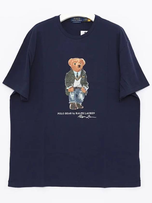 Polo Bear Print Short Sleeve T-Shirt Navy - POLO RALPH LAUREN - BALAAN 4