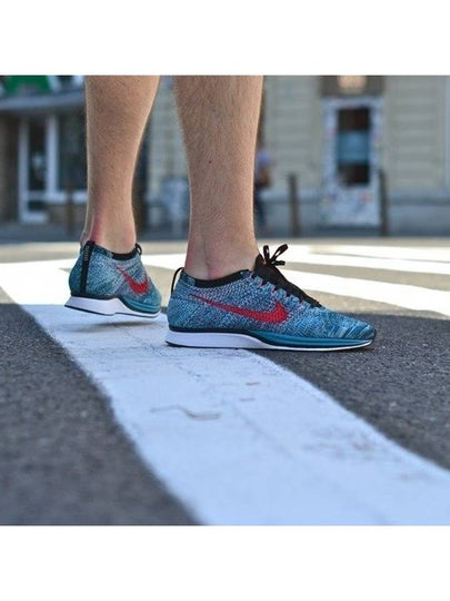 Flyknit Racer Low Top Sneakers Blue - NIKE - BALAAN 2