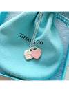 Double Heart Tag Pendant Necklace Silver Pink - TIFFANY & CO. - BALAAN.