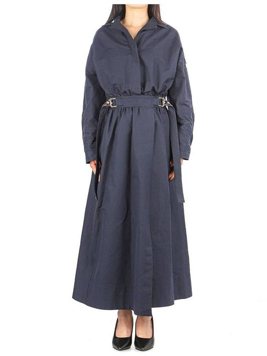 Women's A-Line Belt Long Dress Navy - ETRO - BALAAN 2