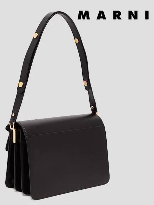 Saffiano Trunk Medium Shoulder Bag Black - MARNI - BALAAN 7