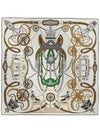 Stately Wheels Silk Scarf 90 Blanc - HERMES - BALAAN 2