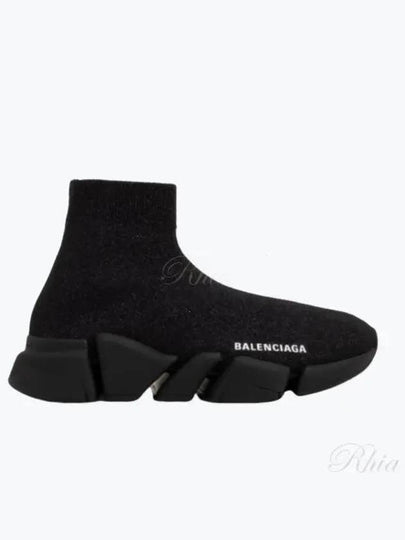 Speed ​​2.0 High Top Sneakers Shiny Black - BALENCIAGA - BALAAN 2