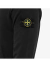 Wappen Patch Cotton Fleece Hoodie Black - STONE ISLAND - BALAAN 3