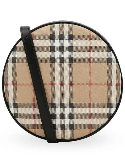 Lewis Check Pattern Round Cross Bag Beige - BURBERRY - BALAAN 2