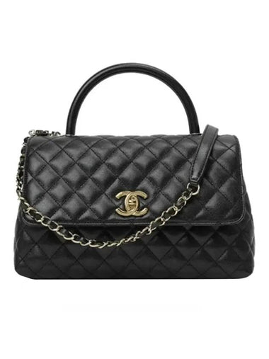 Coco Handle Medium Flap Tote Bag Black - CHANEL - BALAAN 1