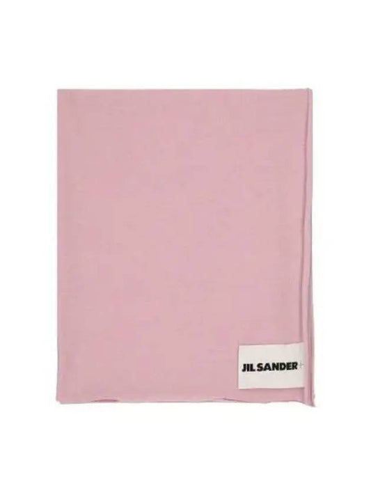 Logo Patch Cashmere Scarf Baby Pink - JIL SANDER - BALAAN 1