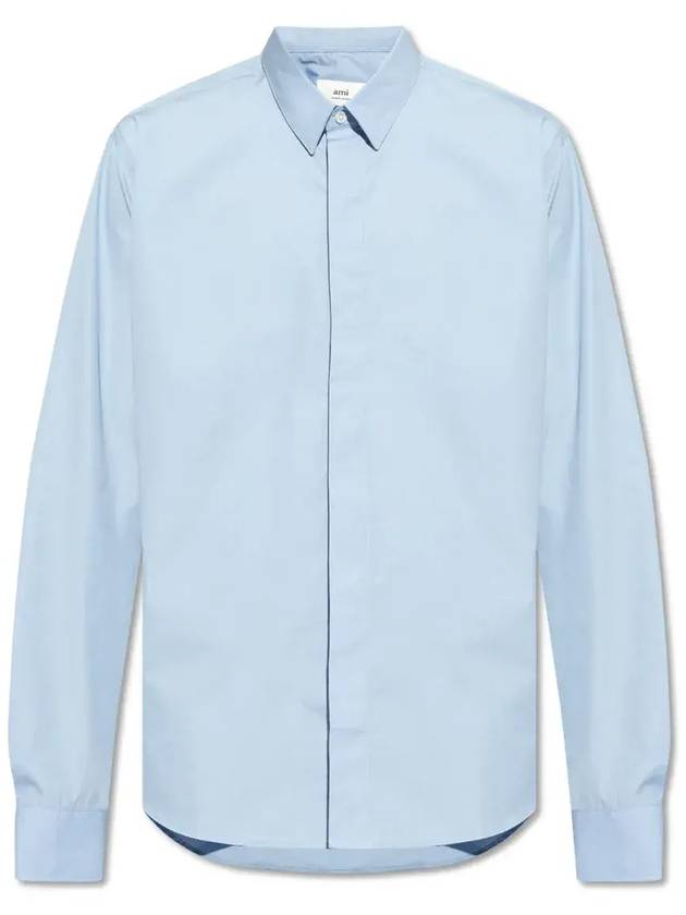 De Coeur Tonal Classic Shirt Blue - AMI - BALAAN 1