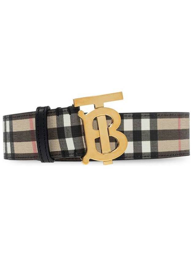 gold-plated TB vintage check canvas belt - BURBERRY - BALAAN.