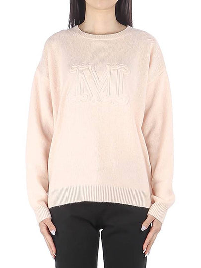 Aster M Logo Cashmere Knit Top Nude - MAX MARA - BALAAN 2