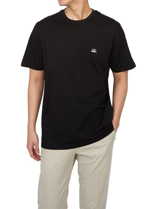 Logo Short Sleeve T-Shirt Black - CP COMPANY - BALAAN 5