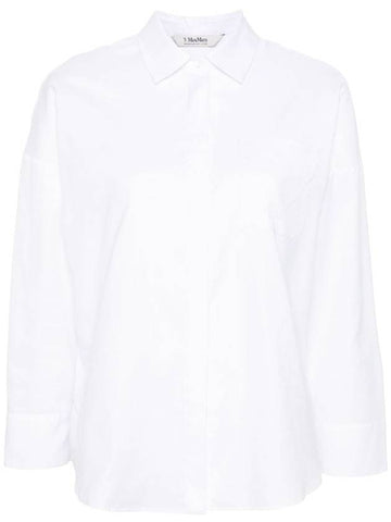 Lodola Cotton Shirt White - S MAX MARA - BALAAN 1