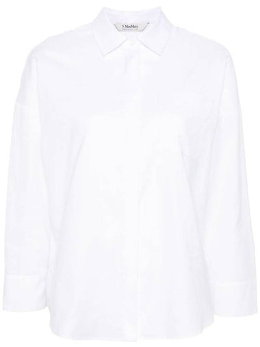 Lodola Cotton Shirt White - S MAX MARA - BALAAN 1