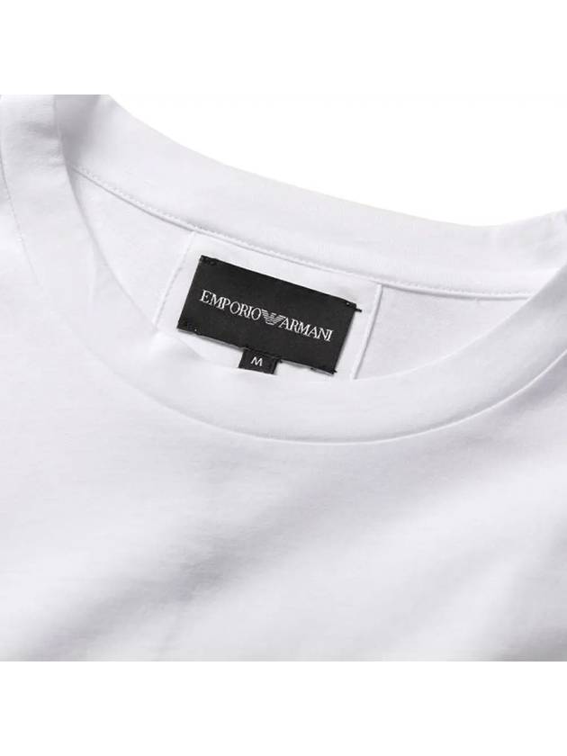 Pima Jersey Logo Print Short Sleeve T-Shirt White - EMPORIO ARMANI - BALAAN 4