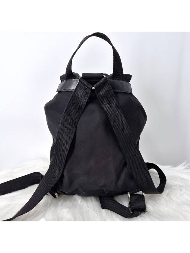 Triangle logo nylon tesuto backpack black - PRADA - BALAAN 4