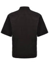 Cotton Popeline Short Sleeve Shirt Black - CP COMPANY - BALAAN 3