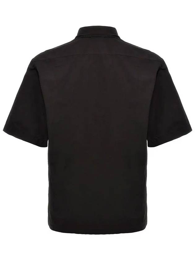 Cotton Popeline Short Sleeve Shirt Black - CP COMPANY - BALAAN 3