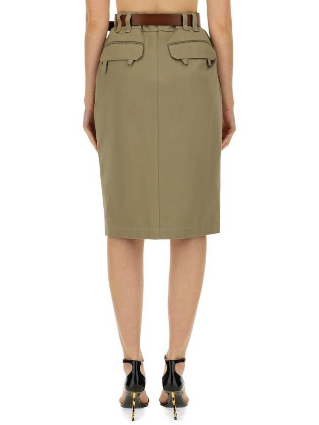 H71 785389y9i24 9039 Women's Skirt Skirt Long Skirt Midi Skirt Short Skirt Mini Skirt Pants WOMAN BEIGE SKIRTS - SAINT LAURENT - BALAAN 5