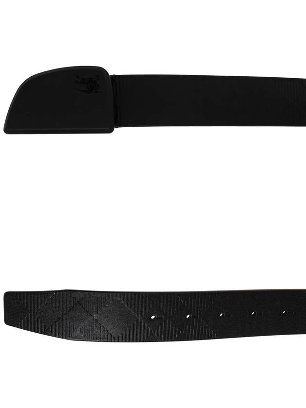 EKD Debossed Leather Belt Black - BURBERRY - BALAAN 5