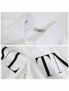 Side VLTN Printed Cotton Long-Sleeved Shirt White - VALENTINO - BALAAN 6