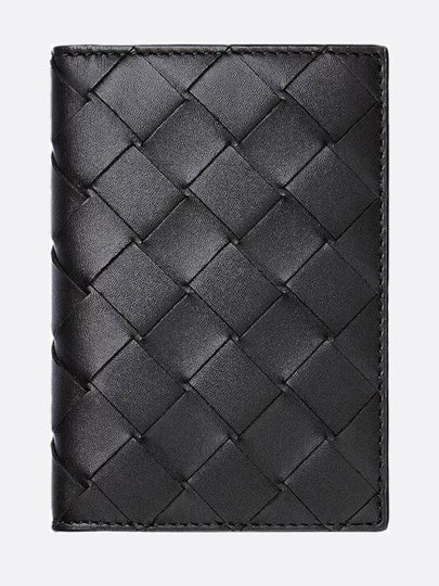 Intrecciato Flap Card Case Black - BOTTEGA VENETA - BALAAN 2