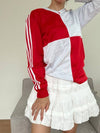 Checker Jersey Long Sleeve T Shirt GR8764 Red Silver - ADIDAS - BALAAN 1