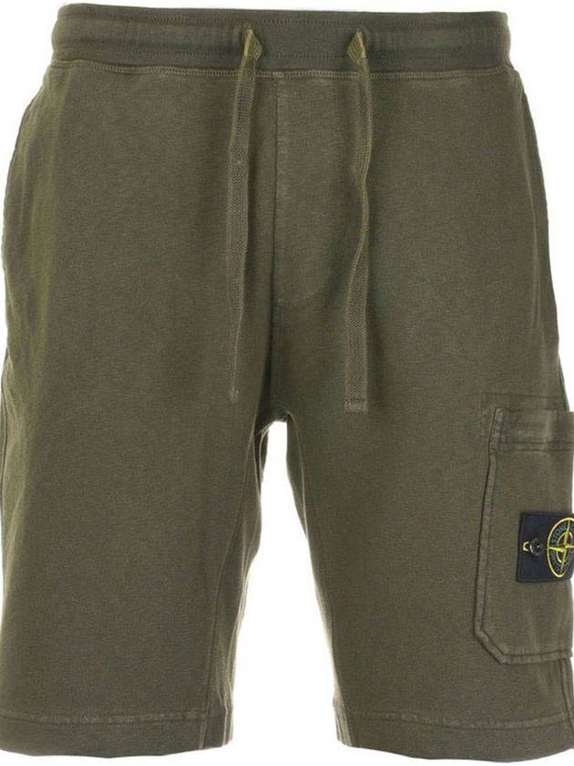 Wappen Patch Cotton Bermuda Shorts Green - STONE ISLAND - BALAAN 2